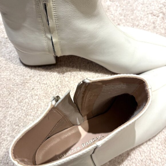 Loeffler Randall White Leather Chelsea Boots - Picture 6 of 10